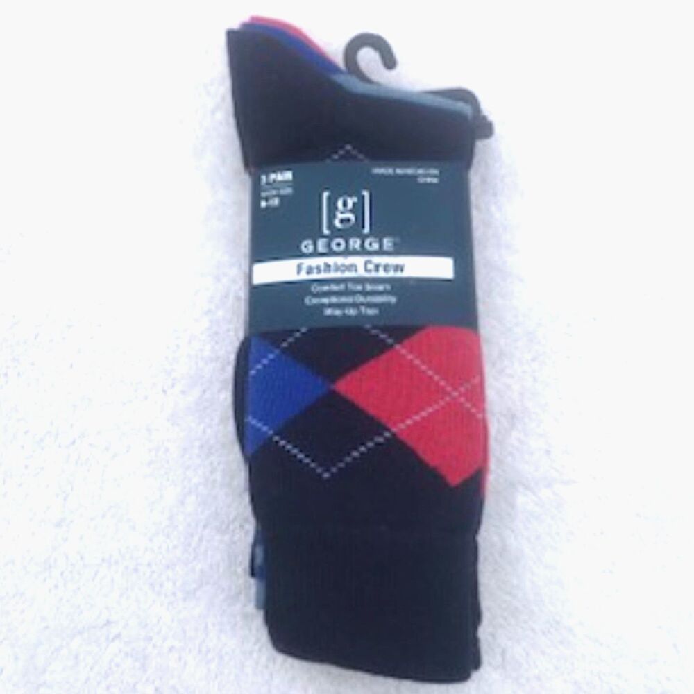 Size: 6-12 Dress Socks (3) Pair Sleeve . Mixed Colors . New In Sleeve